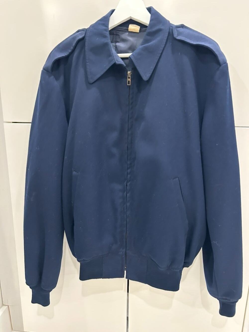 Vintage USAF Neptune Garment Co Jacket Mens 44R Blue Wool Military Bomber Liner